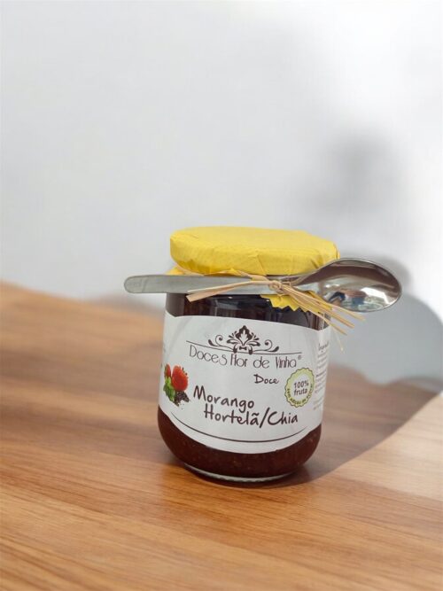 Doce de Morango, Hortelã e Chia - Sem Açúcar